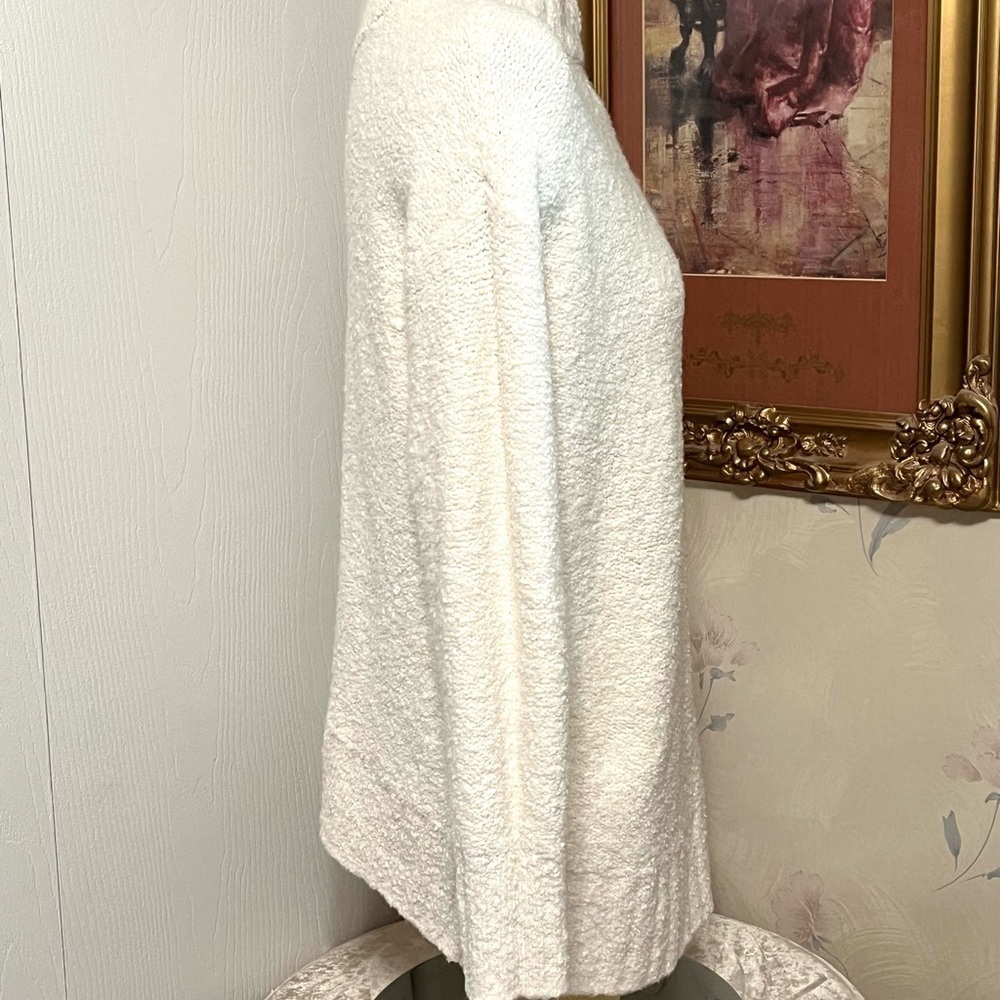 OLD NAVY‎ Ivory Cream Boucle Pullover Sweater Women's XS Mock-Neck Long Sleeve - Picture 9 of 9